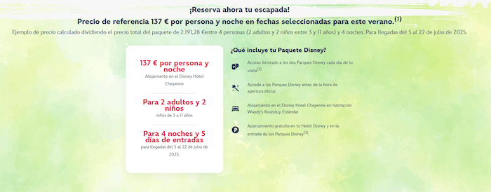Descuentos disneyland paris