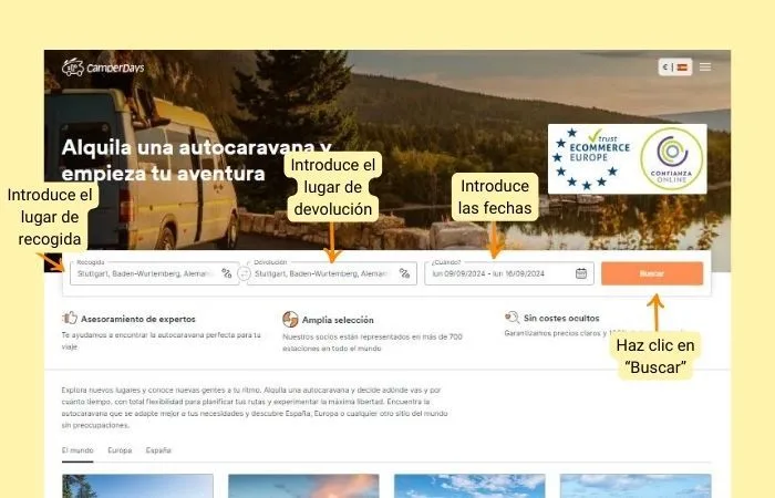 seguro alquiler autocaravana camperdays