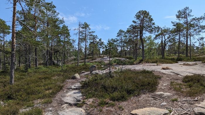 Ruta de senderismo Slåttdalsskrevan-Tramo de subida después del refugio