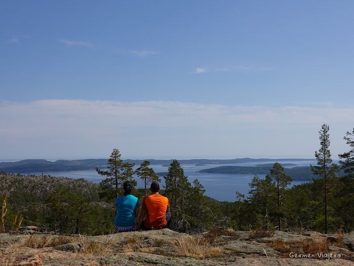 Ruta de senderismo Slåttdalsskrevan-Vistas de la Höga Kusten desde la Ruta de senderismo Slåttdalsskrevan
