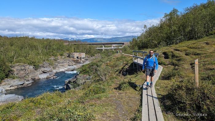 Inicio de la ruta de senderismo del Cañón del Abisko