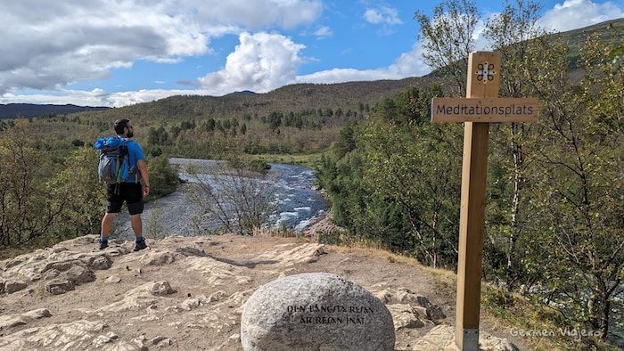 Piedra de meditación en la ruta del Abisko