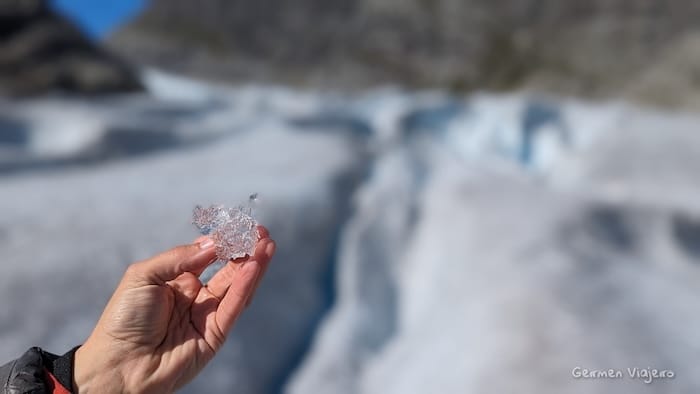 Hielo azul glaciar Nigardsbreen